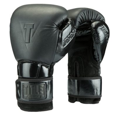 Перчатки боксерские TITLE Black Fierce Training Gloves(Р¤РѕС‚Рѕ 1)