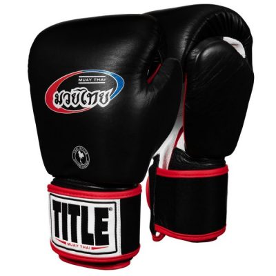 Боксерские перчатки TITLE Muay Thai Leather Training Gloves(Р¤РѕС‚Рѕ 1)