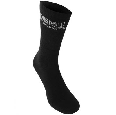 Носки Lonsdale Crew Socks Mens Черный(Р¤РѕС‚Рѕ 1)
