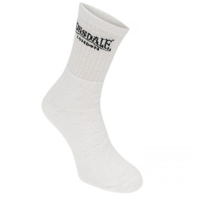 Носки Lonsdale Crew Socks Mens Белый(Фото 1)