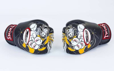 Перчатки боксерские кожаные на липучке TWINS FBGV-3-15-WH(Р¤РѕС‚Рѕ 3)