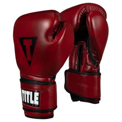 Перчатки боксерские TITLE Blood Red Leather Sparring Gloves(Р¤РѕС‚Рѕ 1)