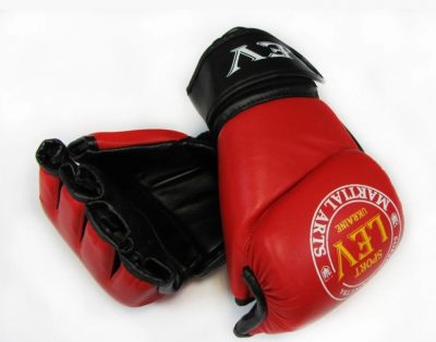 Перчатки ММА Lev-Sport М1 Кожа Красный(Р¤РѕС‚Рѕ 1)