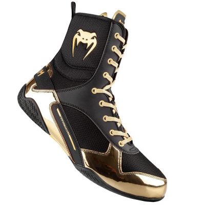 Боксерки Venum Elite Boxing Shoes - Черный/Золото(Р¤РѕС‚Рѕ 1)