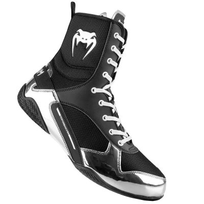 Боксерки Venum Elite Boxing Shoes - Черный/Серебро(Р¤РѕС‚Рѕ 1)