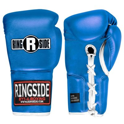 Боксерские перчатки на шнуровке Ringside Professional Fight Gloves Синий(Р¤РѕС‚Рѕ 1)