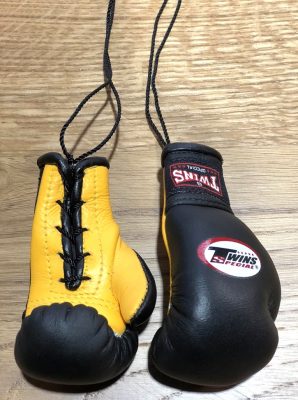 Белок Twins боксерские перчатки Черный/Желтый(Р¤РѕС‚Рѕ 2)