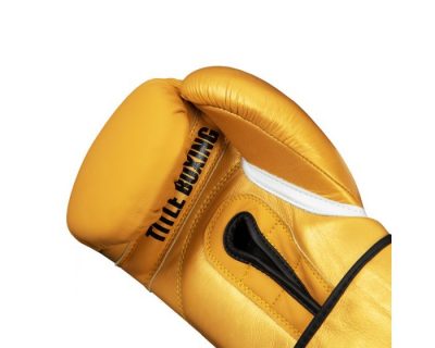 Перчатки боксерские TITLE Boxing Cyclone Leather Training Gloves Желтый(Р¤РѕС‚Рѕ 4)