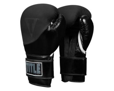 Перчатки боксерские TITLE Boxing Cyclone Leather Training Gloves Черный(Р¤РѕС‚Рѕ 1)