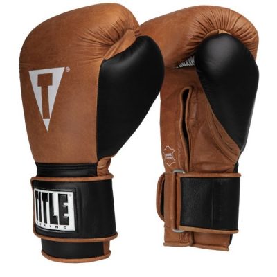 Перчатки боксерские TITLE Vintage Leather Bag Gloves(Р¤РѕС‚Рѕ 1)
