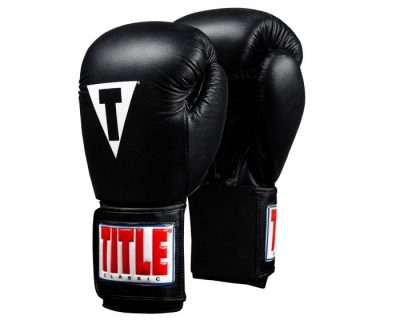 Перчатки боксерские TITLE Classic Leather Elastic Training Gloves 2.0 Черный(Р¤РѕС‚Рѕ 1)