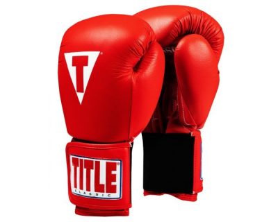 Перчатки боксерские TITLE Classic Leather Elastic Training Gloves 2.0 Красный(Р¤РѕС‚Рѕ 1)