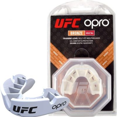 Капа OPRO Bronze UFC Hologram White Детская - Белый(Р¤РѕС‚Рѕ 1)