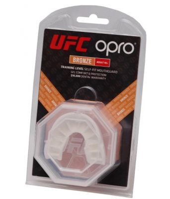 Капа OPRO Bronze UFC Hologram White Детская - Белый(Р¤РѕС‚Рѕ 7)