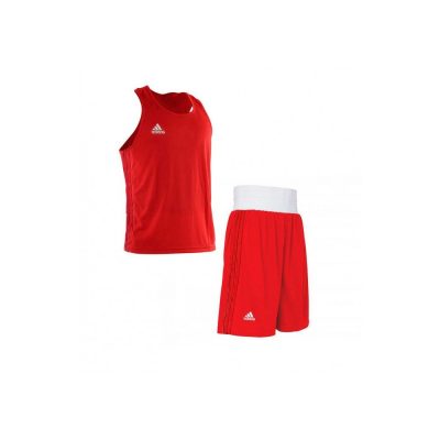 Форма для занятий боксом Adidas (шорты + майка, красная, ADIBPLS01_CA)(Р¤РѕС‚Рѕ 1)