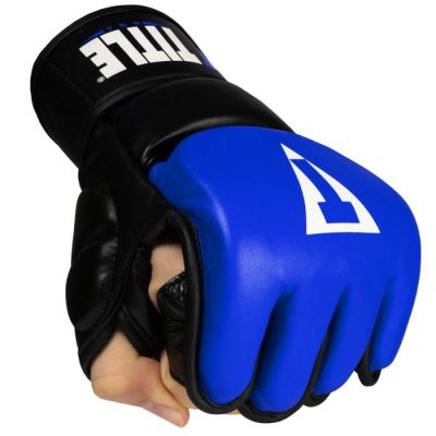 Перчатки TITLE MMA Pro Training Gloves Черный/Синий(Р¤РѕС‚Рѕ 1)