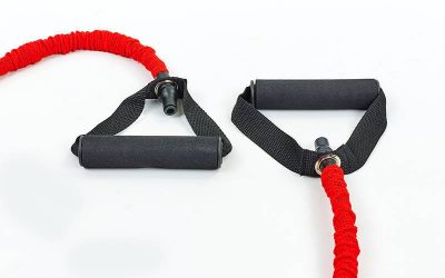 Эспандер для фитнеса трубчатый CE6502-R (латекс.жгут, d-7*12мм, l-1200мм, защитный рукав, красный)(Фото 2)
