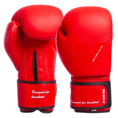 Перчатки боксерские кожаные на липучке VELO VL-8187 (р-р 10-14oz, цвета в ассортименте)(Р¤РѕС‚Рѕ 2)