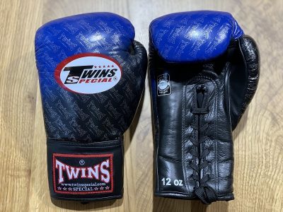 Перчатки боксерские кожаные на шнуровке TWINS FBGLL-TW1-BU(Р¤РѕС‚Рѕ 3)