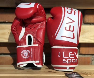 Перчатки боксерские Lev (Кожзам) Красный(Р¤РѕС‚Рѕ 1)