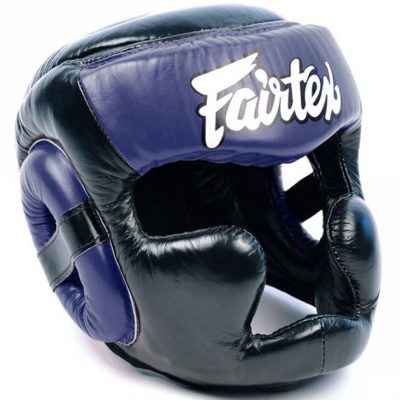 Боксерcкий шлем Fairtex Full Pprotection HG13 (Black/Blue)(Р¤РѕС‚Рѕ 1)