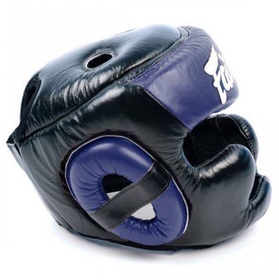 Боксерcкий шлем Fairtex Full Pprotection HG13 (Black/Blue)(Р¤РѕС‚Рѕ 2)