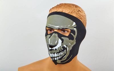 Маска лицевая ветрозащитная для лица (неопрен, черный, Скелеты) (MS-4344 )(Р¤РѕС‚Рѕ 1)