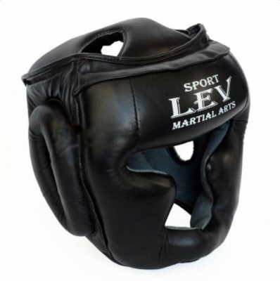  Шлем тренировочный Lev Sport (Кожа) Черный(Р¤РѕС‚Рѕ 1)
