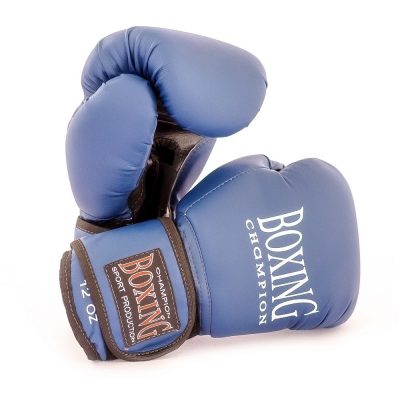 Боксерские перчатки BOXING (Кожвинил) Синий(Р¤РѕС‚Рѕ 1)