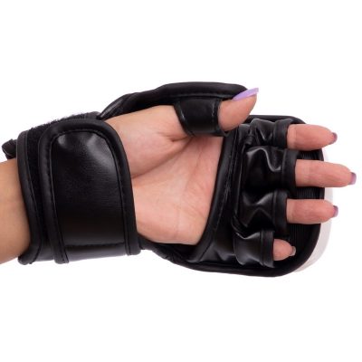 Перчатки гибридные для единоборств ММА PU ELAST BO-4612-WBK (р-р S-XL, Разные цвета)(Р¤РѕС‚Рѕ 6)