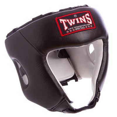 Шлем боксерский открытый Кожа TWINS HGL-8 Черный(Р¤РѕС‚Рѕ 1)
