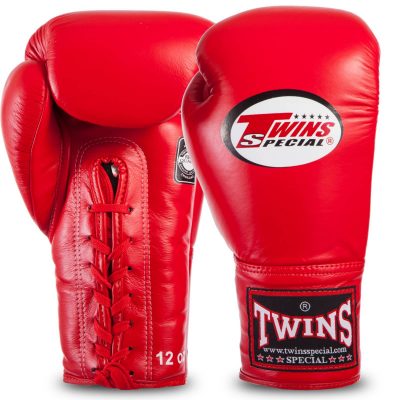 Перчатки боксерские кожаные на шнуровке TWINS BGLL1 red(Р¤РѕС‚Рѕ 2)
