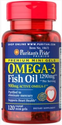 Витамины Puritan’s Pride Active Omega 3 900mg (120 капсул)(Р¤РѕС‚Рѕ 1)