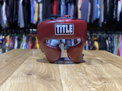 Шлем тренировочный TITLE Blood Red Leather Sparring(Р¤РѕС‚Рѕ 6)
