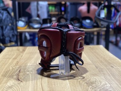 Шлем тренировочный TITLE Blood Red Leather Sparring(Р¤РѕС‚Рѕ 8)