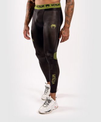 Компрессионные штаны Venum Boxing Lab Compression Tights - Черный/Хаки(Р¤РѕС‚Рѕ 1)