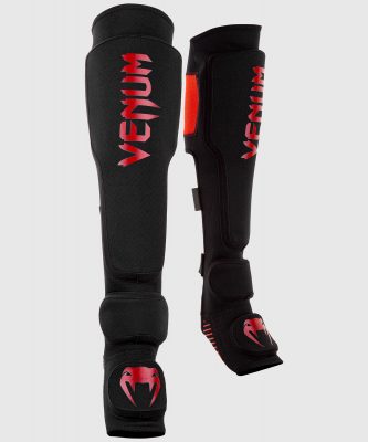 Защита ног Venum Kontact Evo Shin Guards Черный/Красный(Р¤РѕС‚Рѕ 1)