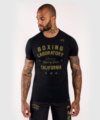 Футболка Venum Boxing Lab T-shirt - Черный/Зеленый(Р¤РѕС‚Рѕ 1)