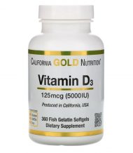Замовити Витамин D3 California Gold Nutrition 125 мкг (5000 МО)