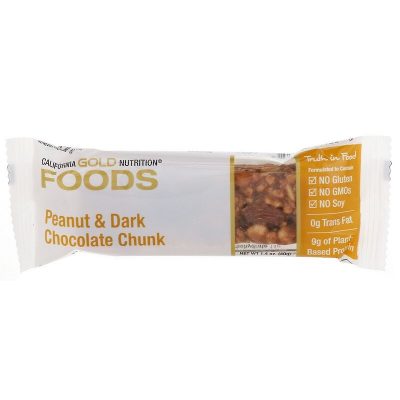 Батончик-мюсли California Gold Nutrition Foods с арахисом и черным шоколадом (40 г)(Р¤РѕС‚Рѕ 4)