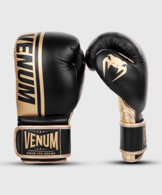 Боксерские перчатки Venum Shield Pro Boxing Gloves Velcro - Черный/Золото(Р¤РѕС‚Рѕ 1)