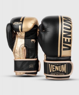 Боксерские перчатки Venum Shield Pro Boxing Gloves Velcro - Черный/Золото(Р¤РѕС‚Рѕ 3)