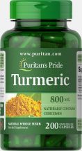 Замовити Куркумин Puritan's Pride Turmeric 800 мг (200 капсул) 