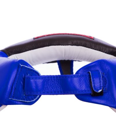 Шлем боксерский открытый кожаный TWINS HGL-8T-BU Синий/Черный(Р¤РѕС‚Рѕ 5)