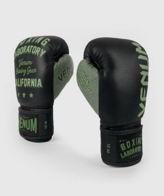 Боксерские перчатки Venum Boxing Lab Gloves - Черный/Зеленый(Р¤РѕС‚Рѕ 1)