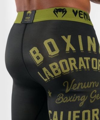 Шорты компрессионные Venum Boxing Lab Training shorts - Черный/Зеленый(Р¤РѕС‚Рѕ 5)