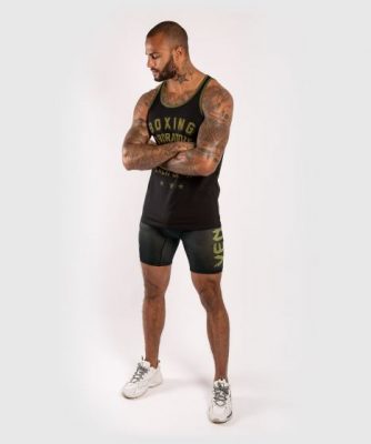 Шорты компрессионные Venum Boxing Lab Training shorts - Черный/Зеленый(Р¤РѕС‚Рѕ 6)