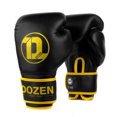 Боксерские перчатки Dozen Monochrome Training Boxing Gloves Черный/Желтый(Р¤РѕС‚Рѕ 1)