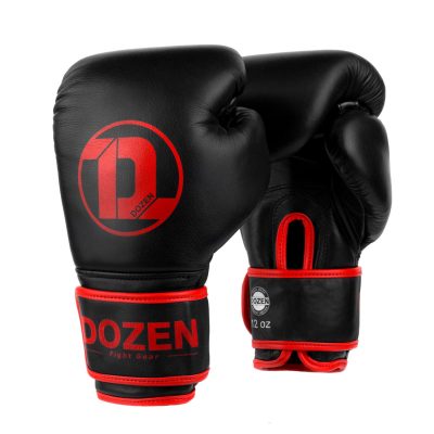 Боксерские перчатки Dozen Monochrome Training Boxing Gloves Черный/Красный(Р¤РѕС‚Рѕ 1)