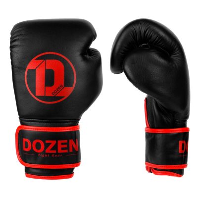 Боксерские перчатки Dozen Monochrome Training Boxing Gloves Черный/Красный(Р¤РѕС‚Рѕ 2)